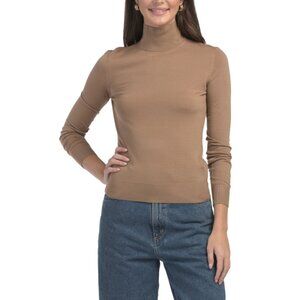 THEORY Palomino Wool Turtleneck Regal Sweater